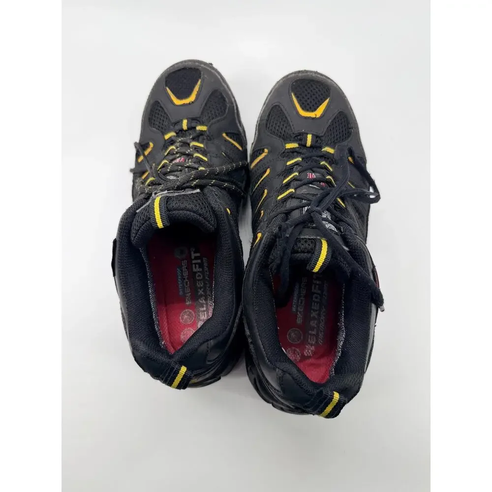 Skechers Blais Steel‎ Toe Work Shoes Mens 9.5 Black Waterproof Safety Lace Up
